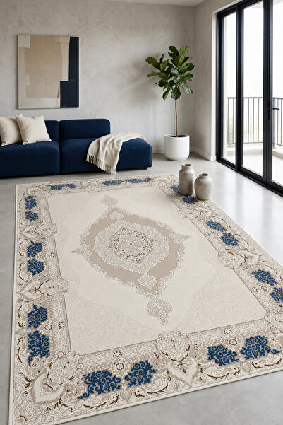 CENTER AVM Vintage Halı 6m2 200x300 Halı Salon Halısı Makinede Yıkanabilir Ka...