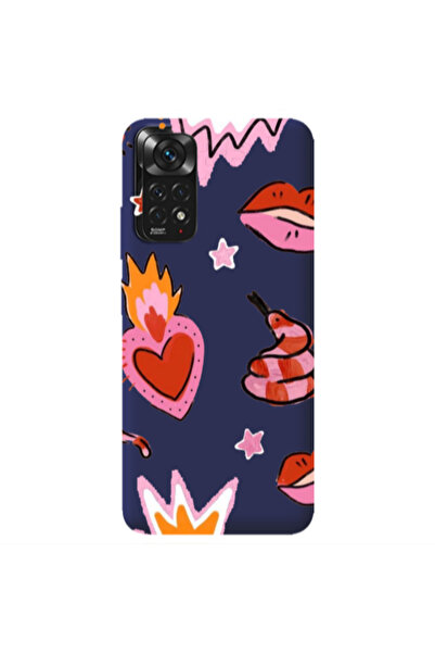 Other Xiaomi Redmi Note 11 4G Snake heart Dark blue Colored Silicone TPU Θήκη