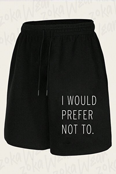 ZOKAWEAR Unisex I Would Prefer Not to Slavoj Design Printed Shorts