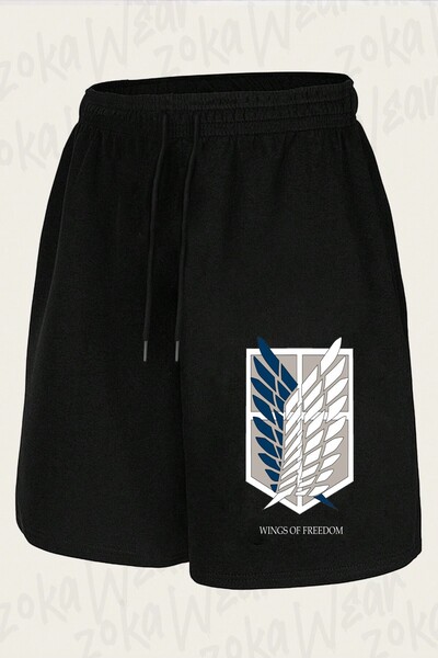 ZOKAWEAR Unisex Aot Logo Design Printed Shorts