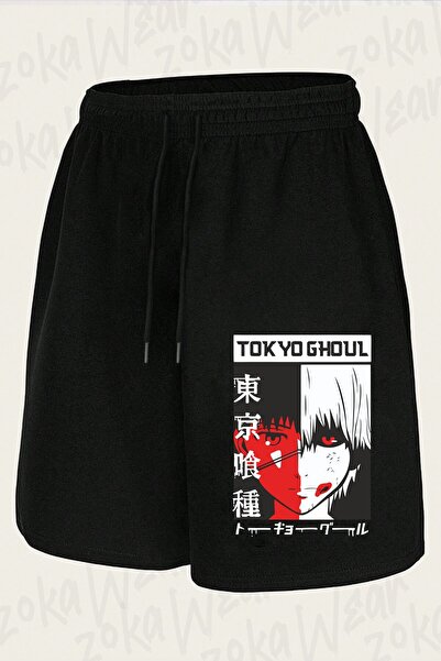 ZOKAWEAR Unisex Σορτς με στάμπα Tokyo Ghoul Kaneki Design