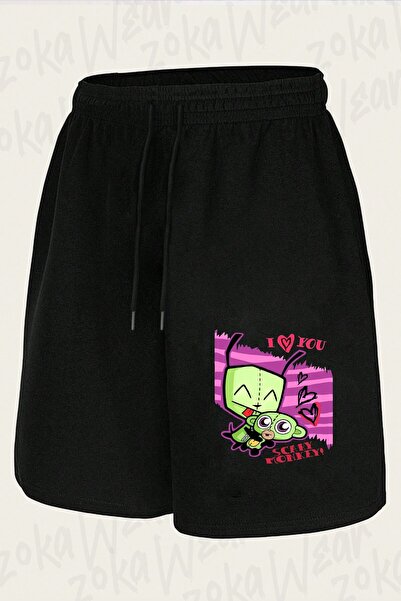 ZOKAWEAR Unisex Invader Zim V19 Design Printed Shorts