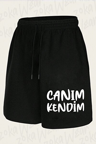ZOKAWEAR شورت مطبوع بتصميم Canım Kendim للجنسين
