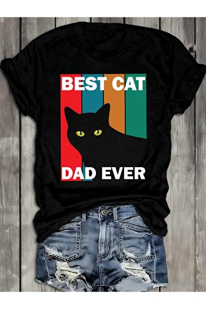 2mcup Women's Best Dad Ever T-Shirt - Funny Pet Parent Gift, 180GSM 100% Roun...