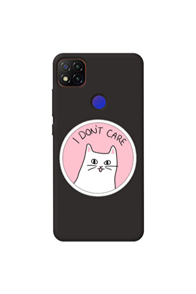 Other Xiaomi Redmi 9c I dont Care Black Colored Silicone TPU Θήκη