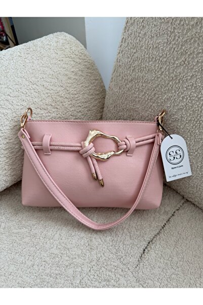 STİL SİDELYA Gold Buckle Detailed Hand and Shoulder Women's Bag