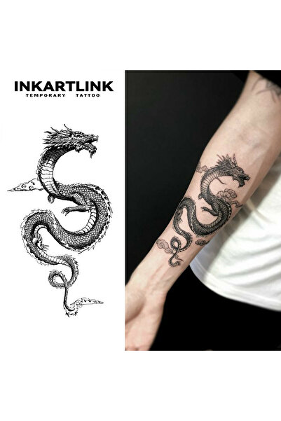 Choice 660-1118XL INKARTLINK Dark Dragon Tattoo Sticker Evil Dragon Totem Tem...