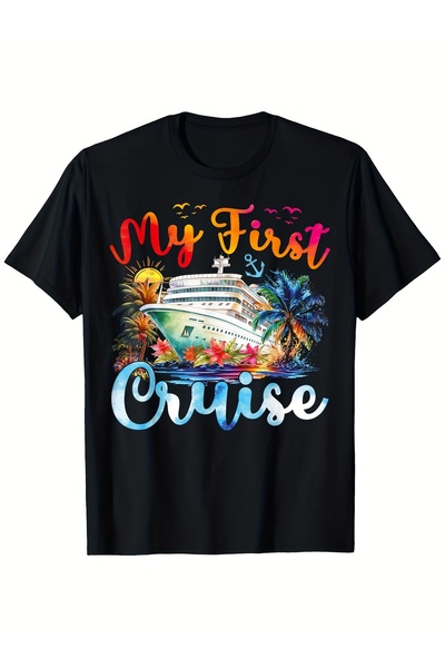 NOURAM ملابس My First Cruise للرجال ذوي الأحجام الكبيرة والطويلة، تي شيرت بأك...
