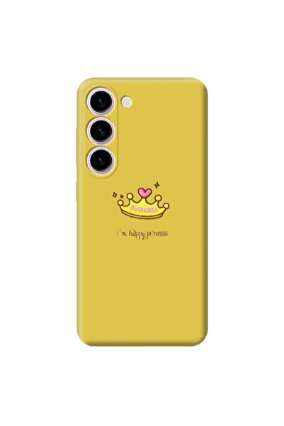 Other Samsung S23 Plus Happy princess Yellow Colored Silicone TPU Θήκη