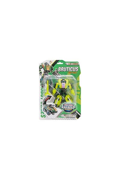 Noname Трансформиращ се робот Bruticus Assault Warrior Полицейска кола Зелена...