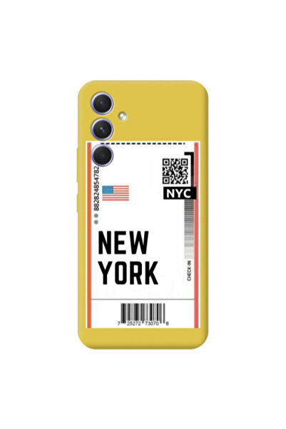 Other Samsung A35 New York NYC Yellow Colored Silicone TPU Θήκη