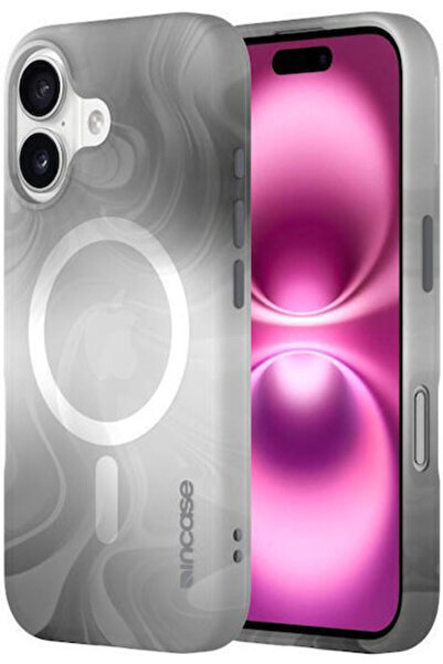 İncase Husă Halo Magsafe pentru iPhone 16, Efect Oil Slick Smoke