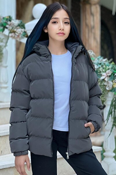 Zaziko Kids Κοριτσίστικο υφασμάτινο χειμερινό παλτό με κουκούλα και τσέπες No...
