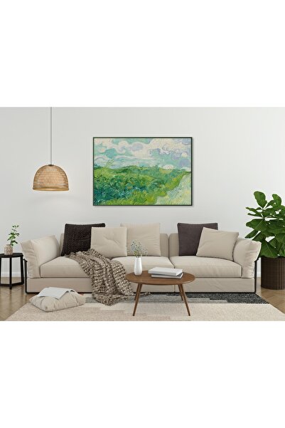 Pegziz Vincent Van Gogh Painting Green Wheat Fields |   Framed Landscape Art ...