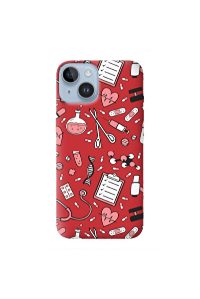 Other Apple iPhone 14 Plus Laboratory Red Colored Silicone TPU Θήκη