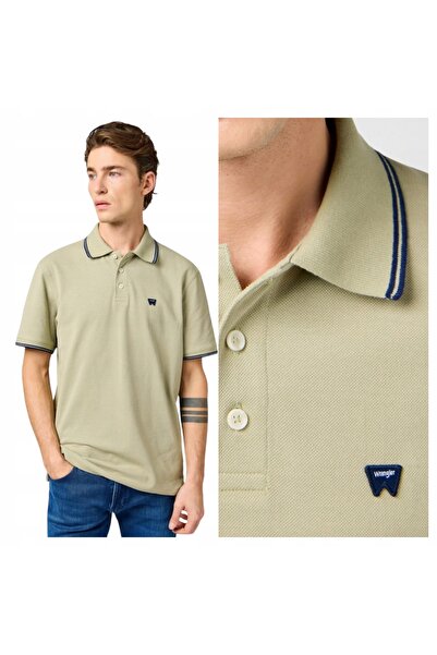 WRANGLER Tricou Polo Barbati, Polo Shirt, Marime M, Verde, Regular Fit, Bumba...