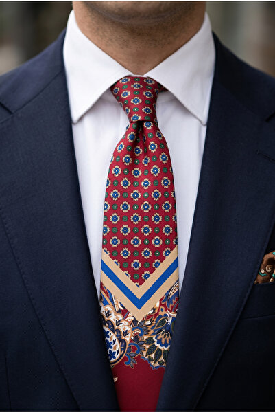 CROATE Luxury Collection Printed Men's Tie |   Bordo Panolu
