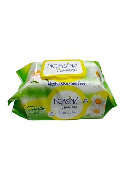 Norsina Wet Wipes with Chamomile – 120 Wipes Pack for Daily Use