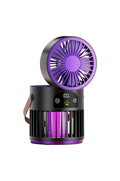 Choice PURPLE TINSOL6-in-1 Home Mosquito Killer Lamp Small Fan Night Light El...