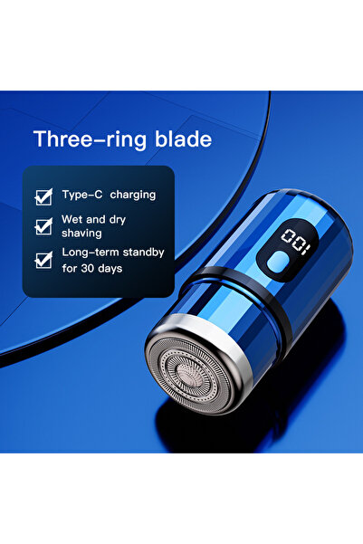 Choice Blue Electric Shaver For Men Capsule Design Travel Home Use Electric B...