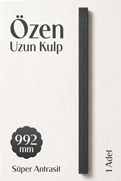Badem10 Özen Süper Antrasit Çizgili (1 Adet) Çekmece Kulp 992 mm Modern Uzun ...