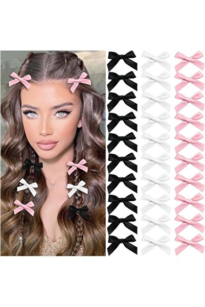 Arabest Hair Accessory, 30-Pack Mini Bowknot Ribbon Claw Clips, Cute Ballet S...