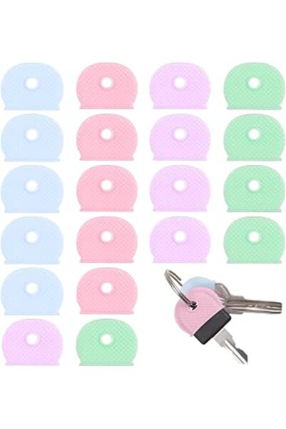 Arabest Key Cover, 20 Pack Silicone Key Identifiers, Multicolor Protective Ca...