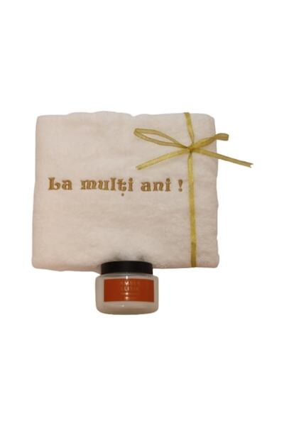 Oriflame Set cremă de corp parfumată Amber Elixir 250 ml cu prosop brodat 48x...