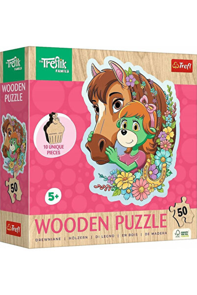 Trefl Puzzle de contur din 50 de piese Familia fericită de Ași