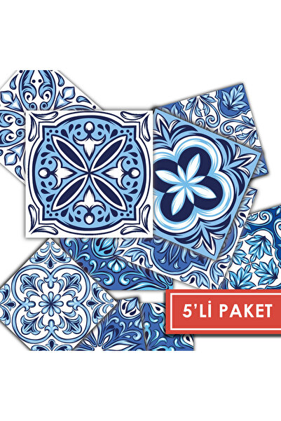 TİNK Kendinden Yapışkanlı Mavilim Desenli Pvc Karo 10x10 Cm 5’li Paket