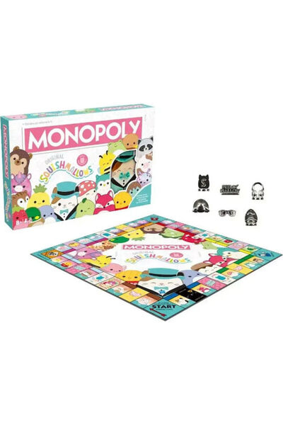 Winning Moves Joc de societate Squishmallow Monopoly pentru 2-4 jucători, 8+ ...