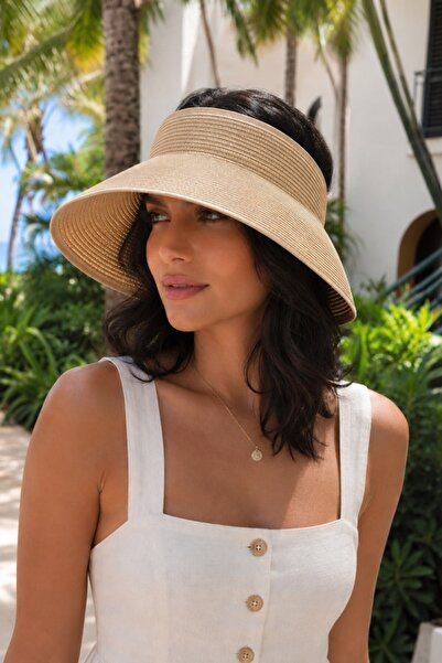 GIA - ART قبعة نسائية من نوع Noir Vela Fiyonklu Fiyonklu Fizor Hat باللون الب...