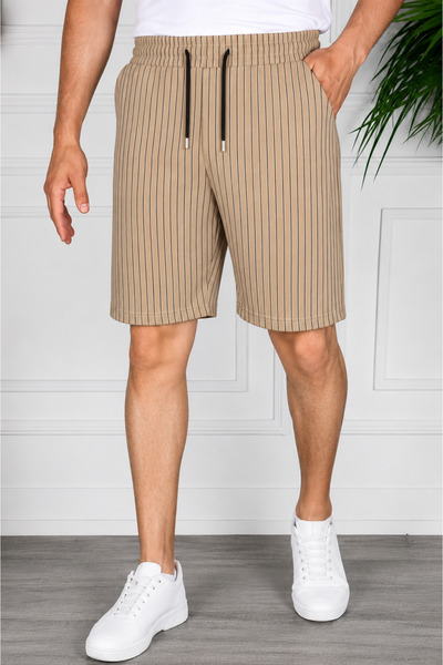 herkesemoda Çizgili Bermuda