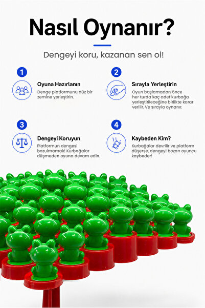 M&H 2'li Oyun Seti - Kurbağa Denge - Ev Puzzle - Eğitici ve Öğretici Oyun Seti