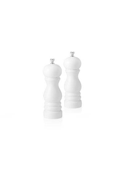 WAS Set rasnita sare si piper, din lemn de culoare alba, 15 cm