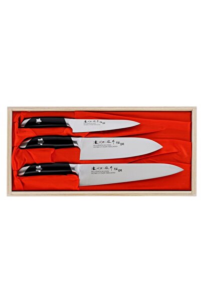 Satake Cutlery Set 3 cutite de bucatarie Satake Sakura, cutit sef 21cm, cutit...