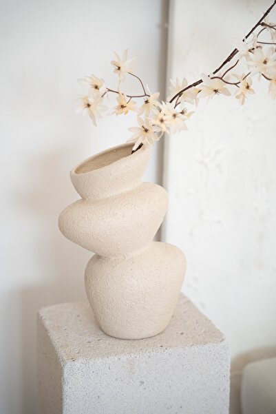 Dekorzdükkan Aster Textured Ceramic Vase