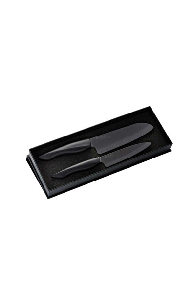 KYOCERA Set 2 cutite Shin Black, Ceramica, 16x11 cm, Negru