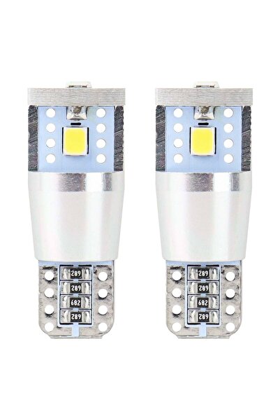 AMIO Becuri auto LED T10e W5W CANBUS 3SMD 2835 ALU White, lumina alba 5600K, ...