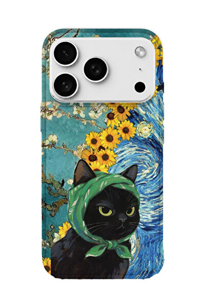 iPhone 17 Pro Uyumlu Baskılı Şeffaf Telefon Kılıfı | Koleksiyon: Kawaii Cat