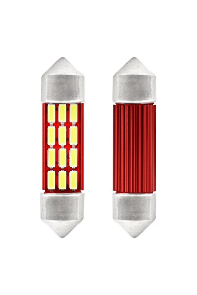 AMIO Bec LED CANBUS Festoon C5W C10W C3W 36mm Alb 12/24V, 12 x 4014 SMD, 2W, ...