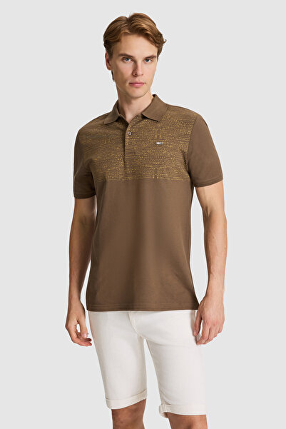 U.S. Polo Assn. Erkek Kahverengi Regular Fit Polo Yaka Tişört 50326985-VR029
