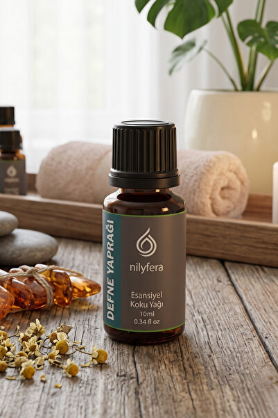 nilyfera Premium Defne Yaprağı Esansiyel Koku Yağı 10 ml - Buhurdanlık, Difüzör, Çamaşır, Mum ve Temizlik Esansı