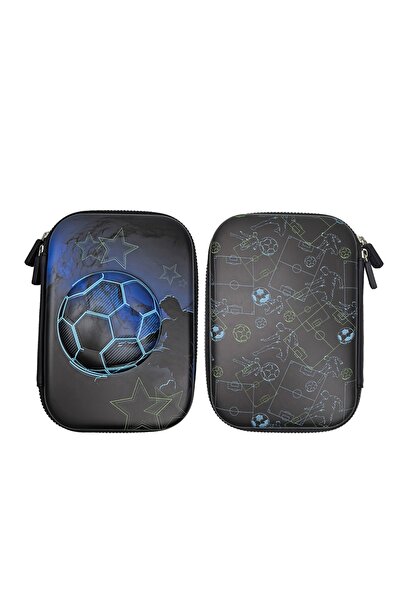 S COOL Penar 3D, 1 fermoar, 22.5x15.5x6 cm, FOTBAL - S-COOL