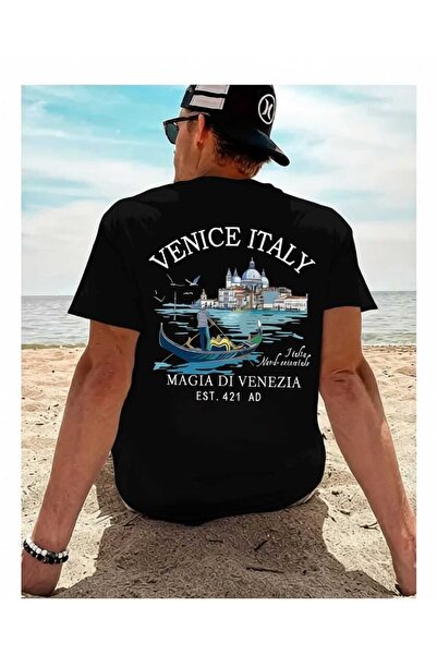 New Shine Venice Italy Printed Cotton T-Shirt