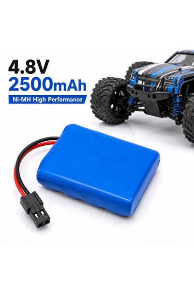 MAMSHOP Uzaktan Kumandalı Şarjlı Araba Pili 4.8V 2500 MAH Ni-Mh