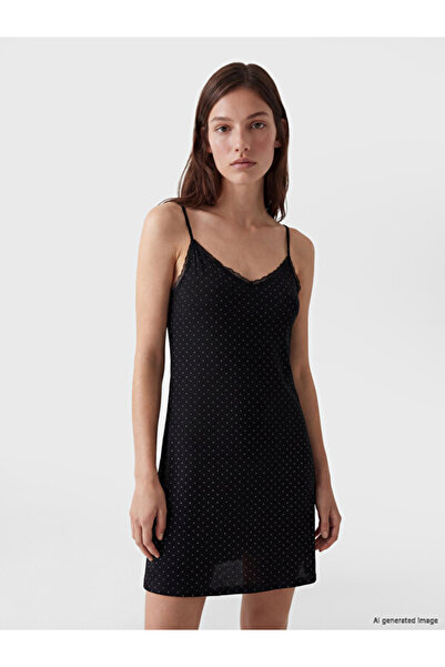 LC Waikiki Esvab • Modern & Distinctive Polka Dot Women's Nightgown with Rope...