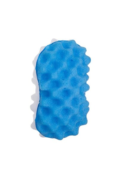 Jumbo Burete de Baie din Spuma cu Model Celular Bleu Alb 17cm | Burete de bai...