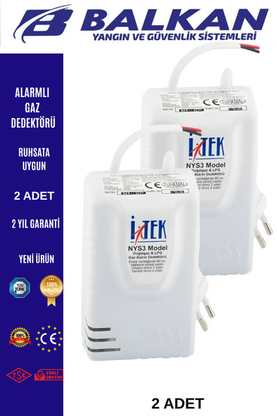 BALKAN YANGIN VE GÜVENLİK SİSTEMLERİ جهاز إنذار للكشف عن الغاز الطبيعي طراز N...