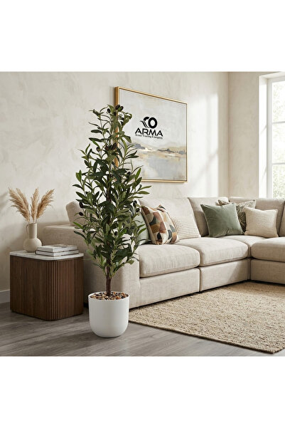 QAWAFIL HOME شجرة زيتون اصطناعية بتصميم واقعي يحاكي شجرة الزيتون الطبيعية بأو...